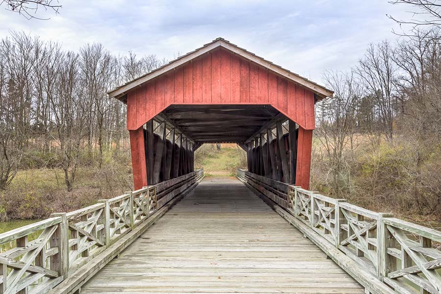 About Our Agency - View of Covered Bridge Road in St Clairsville Ohio